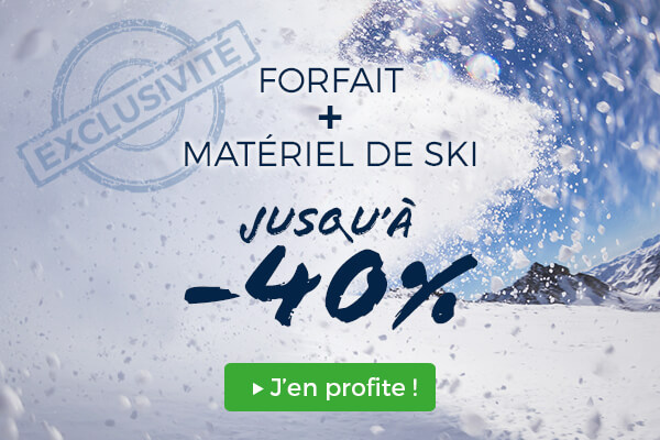 Forfait + matériel de ski jusqu'à -40%