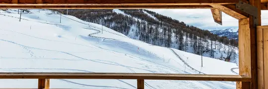 Vue sur les piste de ski