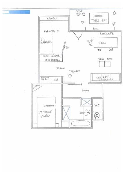 2 pièces + cabine 6 personnes Charme - Appartement Le de 2 - Plagne - Les Coches