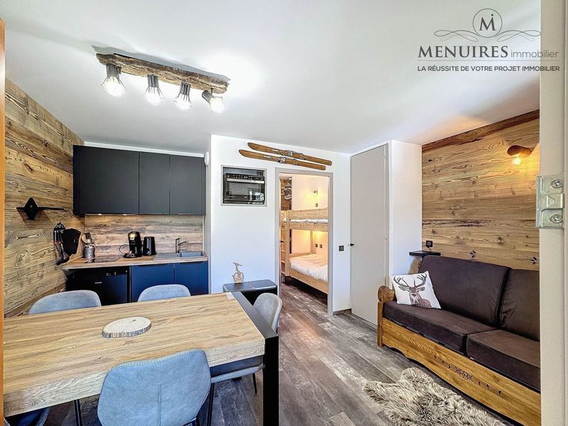 Studio Les Menuires, 1 pièce, 4 personnes - Studio cabine 4 pers, balcon sud, animaux admis, parking, pied des pistes Les Menuires FR-1-178-392 - Les Menuires Bruyères