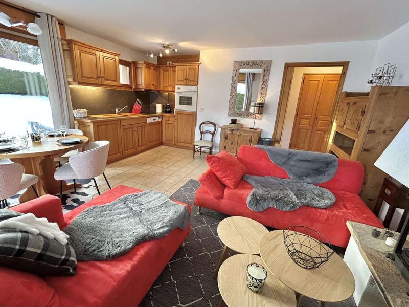 Charmant appartement 3 pièces, jardin, parking et wifi à Demi-Quartier FR-1-597-187 - Megève