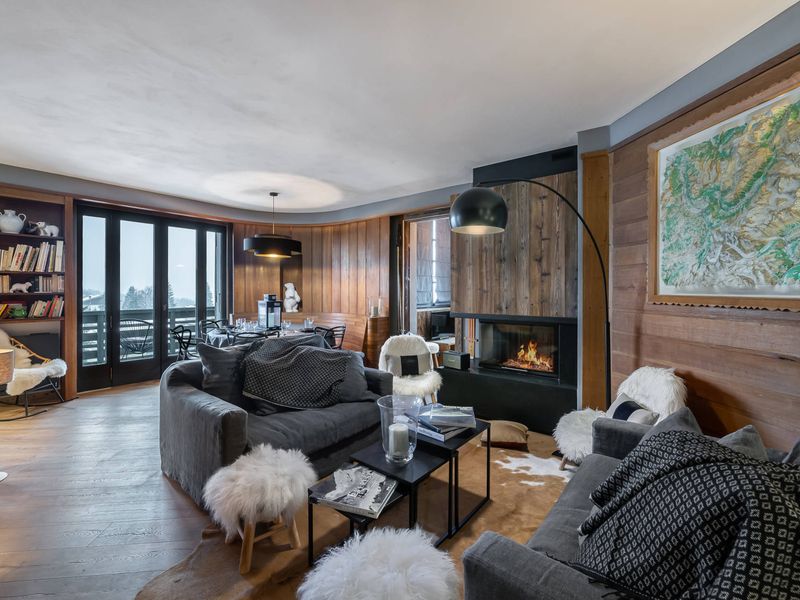 Appartement Megève, 6 pièces, 9 personnes - Appartement rénové 5 chambres avec balcon, cheminée et Wifi à 400m du centre de Megève FR-1-453-170 - Megève