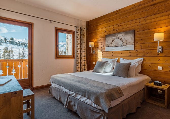 Chambre Confort Sud 2 Adultes en demi-pension - Hôtel Carlina 4* - Plagne - Belle Plagne