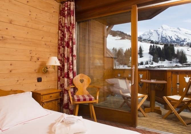 Chambre 2 Personnes Sud Balcon avec petit-déjeuner - Hôtel Carlina 3* - La Clusaz