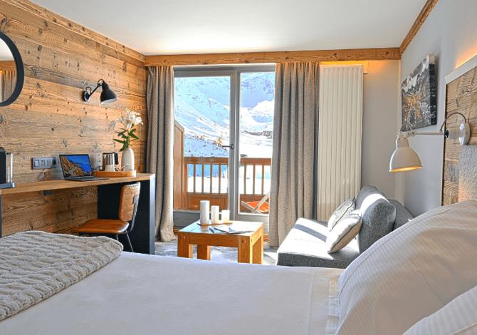 Chambre 2 personnes Privilège Petit déjeuner - Hôtel Le Levanna 4* - Tignes 2100 Le Lac