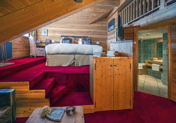 Chambre Prestige Rebecca 4 Personnes avec petit-déjeuner - Hôtel Au Chamois D’Or 5* - Alpe d'Huez