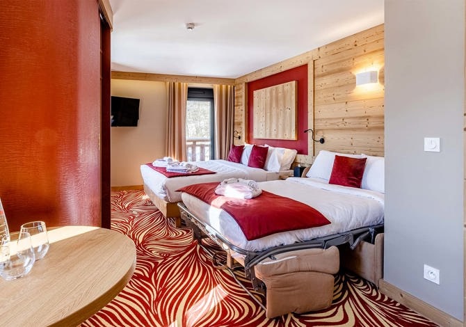 Chambre Supérieure 3 Personnes avec petit-déjeuner - Hôtel Madame Vacances Les Cimes 3* - Vaujany