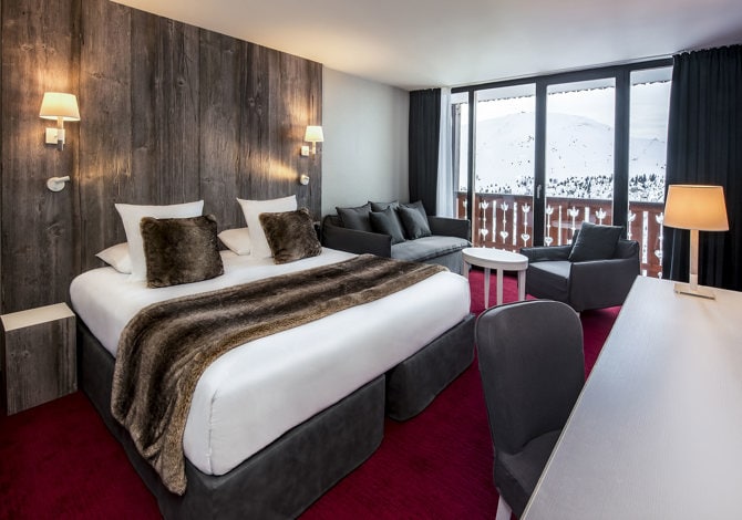 Chambre Privilège 2 Personnes avec petit-déjeuner - Hôtel Le Pic Blanc 4* - Alpe d'Huez