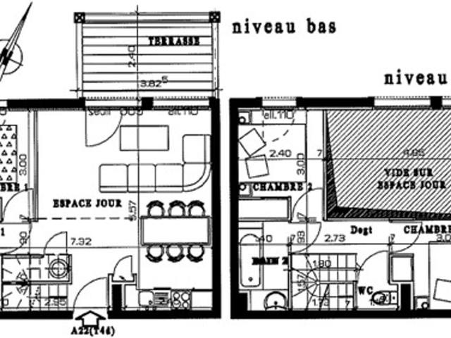 Appartement 4 pièces pour 8 personnes avec balcon à 100m des remontées mécaniques à Morillon FR-1-41 - Morillon 1100 Les Esserts