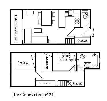 Appartement Genevrier MRB320-031 - Méribel Centre 1600 