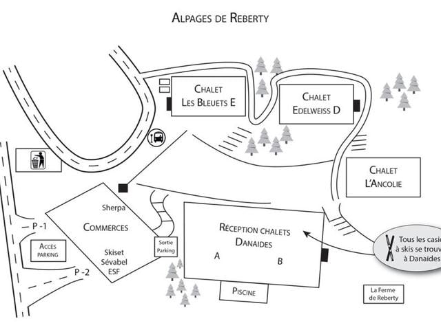 Les Alpages de Reberty: Superbe 3 Pièces 37m², 2 Chambres, 6 Pers, Piscine, Spa, Hammam, Saunas FR-1-178-328 - Les Menuires Reberty 2000