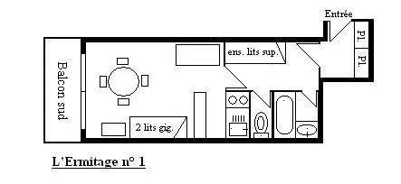 Appartement Ermitage MRB270-001 - Méribel Centre 1600 