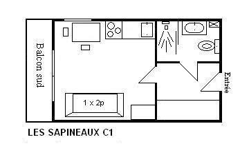 Appartement Sapineaux MRB600-0C1 - Méribel Centre 1600 
