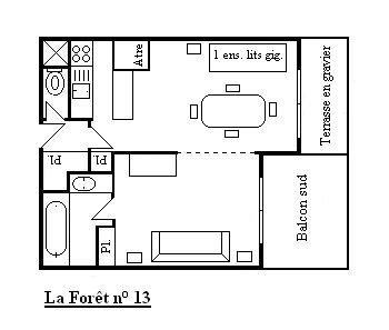Appartement Forêt MRB290-013 - Méribel Centre 1600 