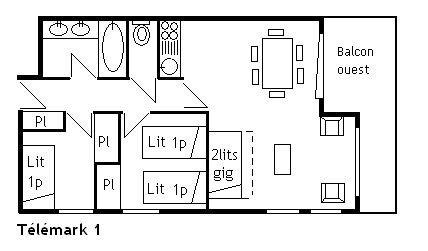 Appartement Telemark MRB660-001 - Méribel Centre 1600 