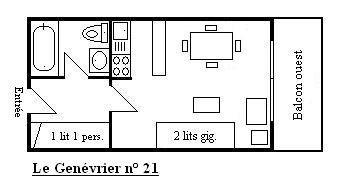 Appartement Genevrier MRB320-021 - Méribel Centre 1600 
