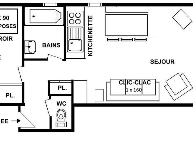 Appartement Les Saisies, 2 pièces, 5 personnes - Les Saisies