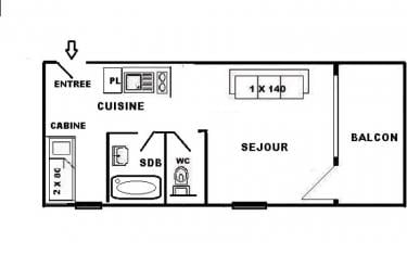 Studio alcove 29 m² orienté SUD - Les Saisies