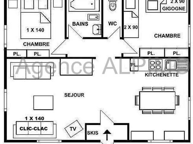 Appartement Les Saisies, 3 pièces, 8 personnes - Les Saisies