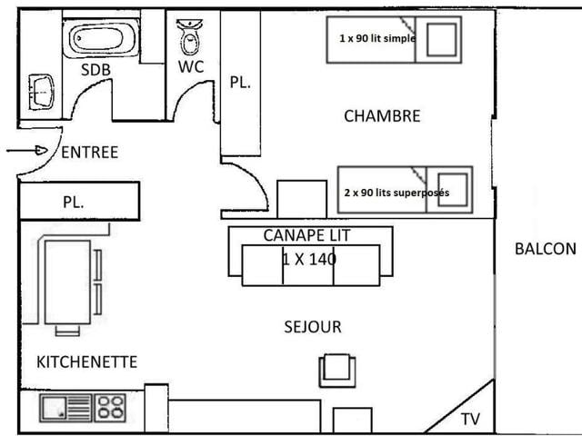 Appartement 2 pièces, garage, Les Saisies, 5 pers. FR-1-594-72 - Les Saisies