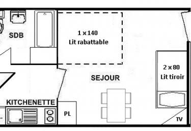 Studio 24 M² orienté SUD - Les Saisies