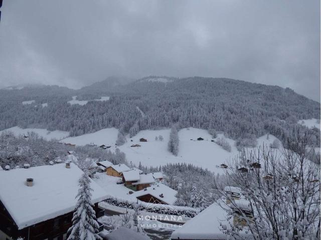 Studio rénové avec cabine - 26m² - 5 pers - Balcon exposé sud - Près skibus et remontées mécaniques - Le Grand Bornand