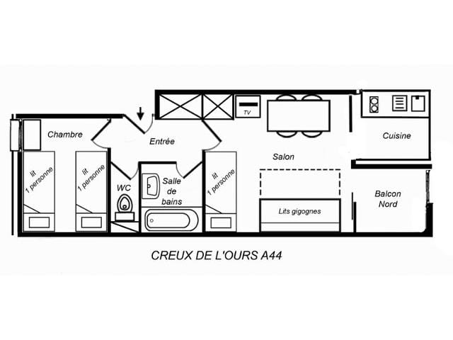 Appartements CREUX DE L OURS A - Méribel Mottaret 1850