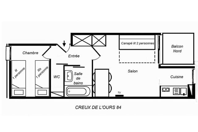 Appartements CREUX DE L OURS C - Méribel Mottaret 1850