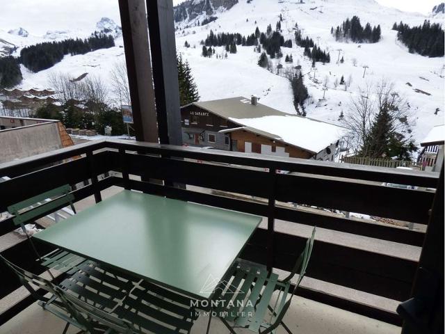 À louer : Studio rénové avec vue piste, garage et balcon – Le Grand-Bornand FR-1-458-159 - Le Grand Bornand