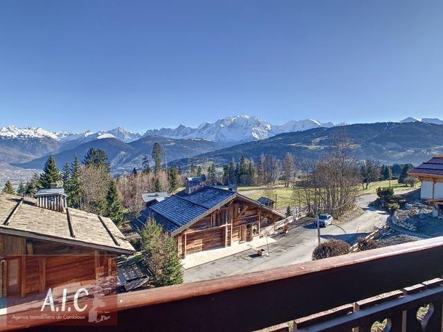 Duplex ski-in/ski-out face au Mont Blanc avec parking et wifi FR-1-560-103 - Combloux