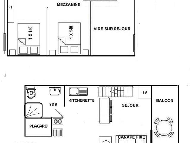 Studio mezzanine pour 4 au cœur des Saisies FR-1-594-307 - Les Saisies