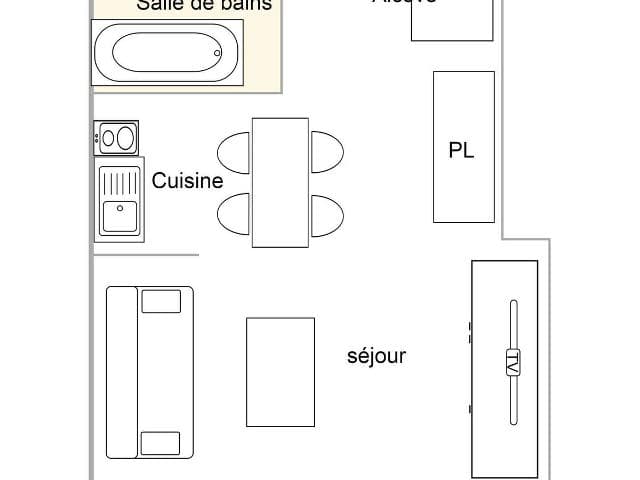 Appartement Les Saisies, 1 pièce, 4 personnes - Les Saisies