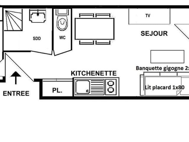 Studio cabine cosy avec balcon, proche télésièges et commerces, 5 couchages - Les Saisies FR-1-594-3 - Les Saisies