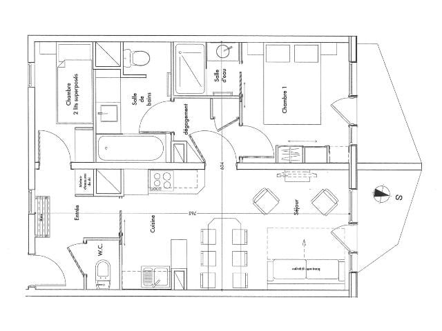 Charmant appartement 3 pièces pour 6 personnes avec WiFi et accès aux pistes à Avoriaz FR-1-314-108 - Avoriaz