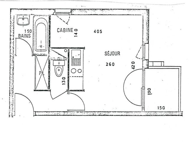 Studio Cabine Rénové, 4 Pers, Balcon Sud-Ouest, Proche Pistes et Commerces - Les Menuires FR-1-178-378 - Les Menuires Reberty 1850