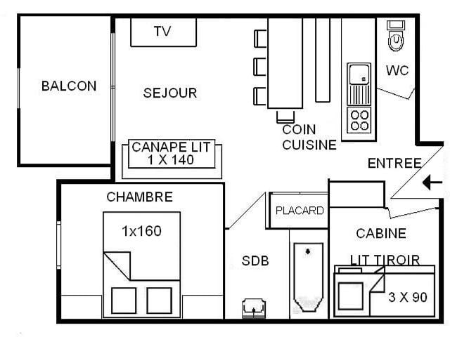 Appartement Les Saisies, 2 pièces, 7 personnes - Les Saisies