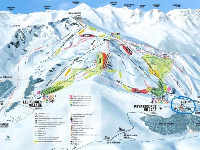 Studio 4 pers, 50m navette pistes, commerces proches FR-1-695-49 - Peyragudes