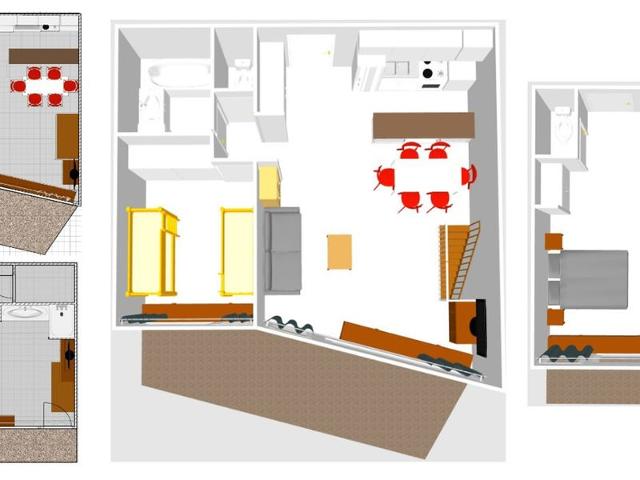 Spacieux duplex 3P avec wifi et balcon sud, parking inclus, près des pistes à Val-d'Isère FR-1-694-27 - Val d’Isère Centre