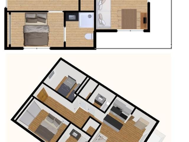 Appartement Confortable 6 Pers avec Balcon Sud/Ouest, Parking et Proche Pistes à Val-d'Isère FR-1-69 - Val d’Isère Le Châtelard