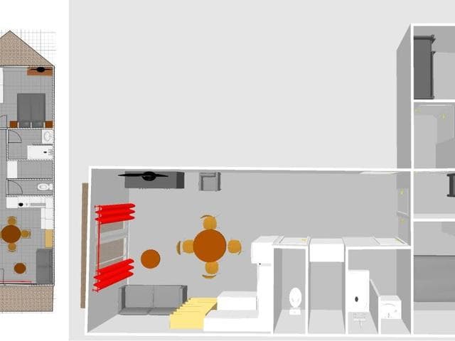 Val d'Isère - La Daille : Appartement 3 pièces cabine, 6 pers, skis aux pieds, balcon, parking inclu - Val d’Isère La Daille