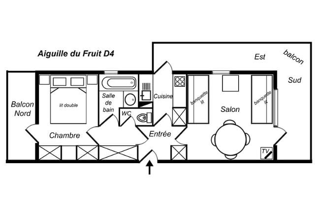 Appartements AIGUILLE DU FRUIT BAS - Méribel Mottaret 1850