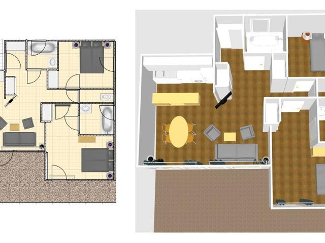 Spacieux appartement 3 pièces avec balcon, départ skis aux pieds, WIFI à Val-d'Isère FR-1-694-103 - Val d’Isère Centre