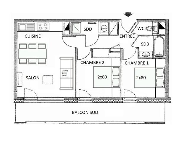 Appartement 3 pièces avec parking couvert, proche commodités FR-1-594-331 - Les Saisies