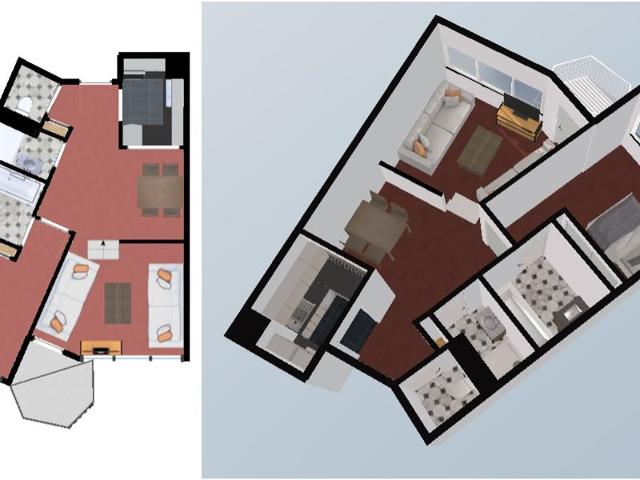 Spacieux 2 pièces plein sud, proche centre et pistes à Val d'Isère, avec parking et Wifi FR-1-694-24 - Val d’Isère Centre