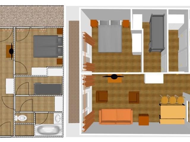 Appartement classique avec Wifi, 2 ch., Val-d'Isère FR-1-694-374 - Val d’Isère Centre