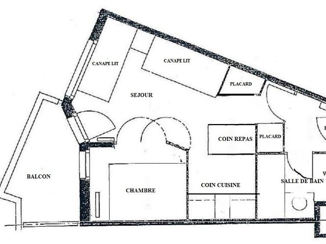 Appartement Les Menuires, 2 pièces, 4 personnes - Les Menuires Reberty 1850