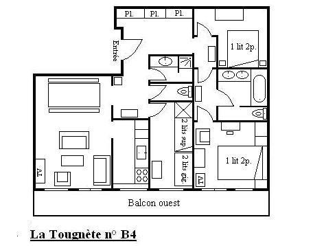 Appartement Tougnete MRB680-B04H - Méribel Centre 1600 